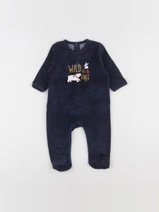 Vertbaudet - pyjama velours bleu - 6 mois