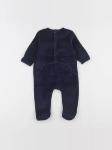 Vertbaudet - pyjama velours bleu - 6 mois