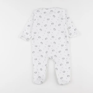 Vertbaudet - pyjama velours blanc, bleu - 9 mois