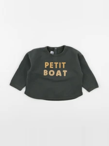 Petit Bateau - sweat vert - 24 mois