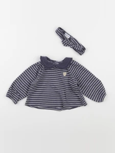 Vertbaudet - tee-shirt bleu - 6 mois