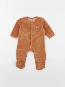 Vertbaudet - pyjama velours marron - 6 mois