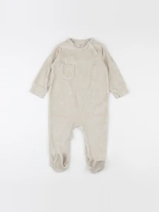 Fresk - pyjama velours beige - 6/12 mois