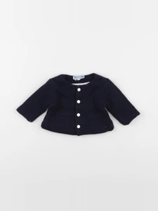 Jacadi - veste doublé bleu - 3 mois