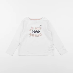 Vertbaudet - tee-shirt blanc - 4 ans