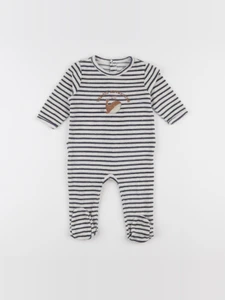 Vertbaudet - pyjama velours bleu - 6 mois