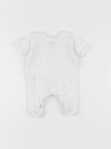 Petit Bateau - pyjama velours blanc - 0 mois