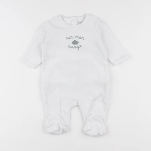 Vertbaudet - pyjama velours blanc - 3 mois