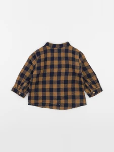 Boutchou - chemise bleu, marron - 6 mois