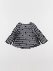 IKKS - blouse tulle bleu - 12 mois