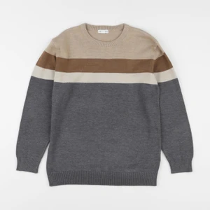 Vertbaudet - pull marron, gris - 10 ans