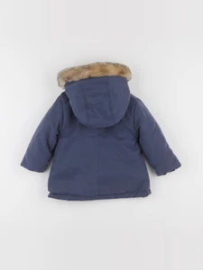 Vertbaudet - manteau doublure amovible bleu - 18 mois