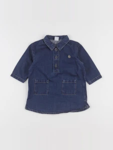 Petit Bateau - robe bleu - 12 mois