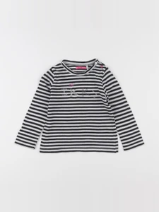 IKKS - tee-shirt blanc, noir - 18 mois