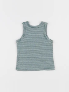 Petit Bateau - maillot de corps blanc, vert - 6 mois