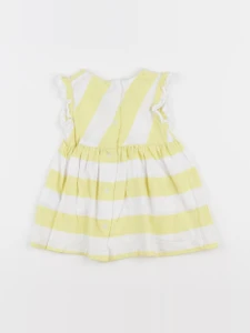 Vertbaudet - robe blanc, jaune - 6 mois