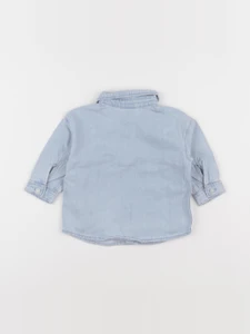 H&M - chemise bleu - 3/6 mois