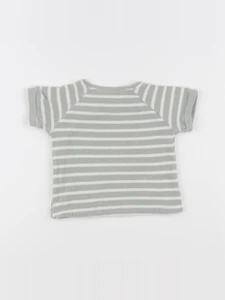 H&M - tee-shirt blanc, vert - 3/6 mois