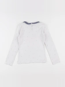 Okaidi - tee-shirt blanc, bleu - 8 ans