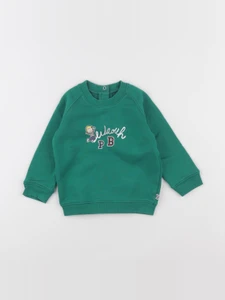 Petit Bateau - sweat vert - 12 mois