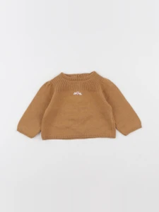Boutchou - pull marron - 3 mois