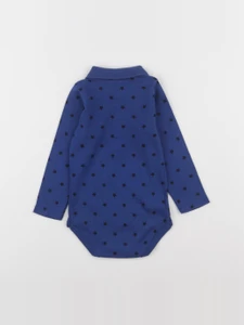 Petit Bateau - body à col bleu - 12 mois