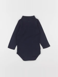 Petit Bateau - body à col bleu - 12 mois