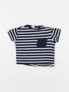 H&M - tee-shirt bleu - 6 mois