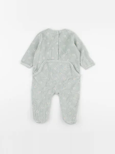 Vertbaudet - pyjama velours bleu - 6 mois