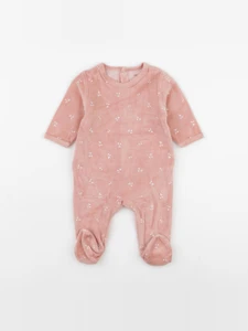 Vertbaudet - pyjama velours rose - 3 mois