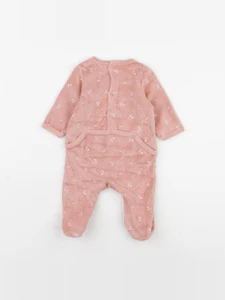 Vertbaudet - pyjama velours rose - 3 mois
