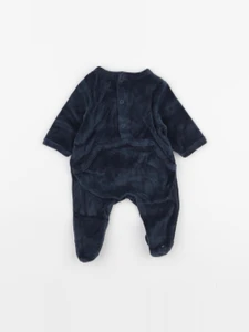 Vertbaudet - pyjama velours bleu - 0 mois