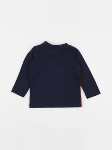Vertbaudet - tee-shirt bleu, rouge - 6 mois