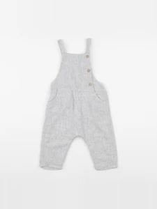 Zara - salopette gris - 6/9 mois