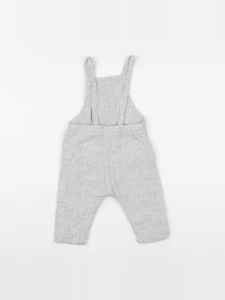 Zara - salopette gris - 6/9 mois
