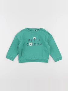 Vertbaudet - sweat vert - 2 ans