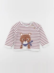 Vertbaudet - sweat blanc, rouge - 24 mois
