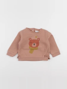 Vertbaudet - sweat rose - 18 mois