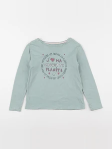Vertbaudet - tee-shirt vert - 6 ans