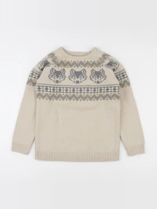 Vertbaudet - pull beige - 10 ans