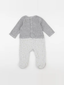 Tape à l'oeil - pyjama velours gris - 12 mois