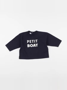 Petit Bateau - tee-shirt bleu - 6 mois