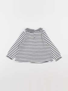 Petit Bateau - tee-shirt blanc, bleu - 18 mois