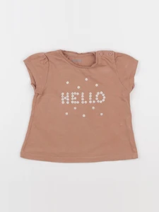 Vertbaudet - tee-shirt marron - 12 mois