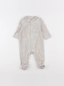 Tape à l'oeil - pyjama velours gris - 6 mois