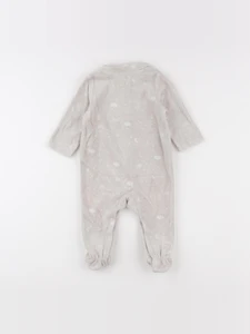 Tape à l'oeil - pyjama velours gris - 6 mois