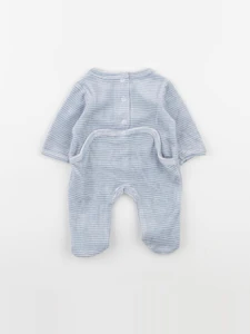 Vertbaudet - pyjama velours bleu - 0 mois