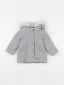 Vertbaudet - manteau gris - 18 mois