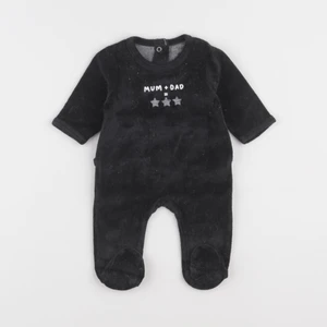 Vertbaudet - pyjama velours noir - 1 mois