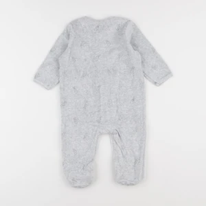 Vertbaudet - pyjama velours gris - 9 mois